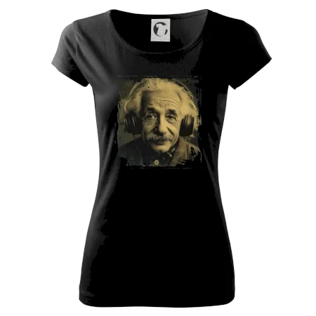 Albert Einstein so slúchadlami
