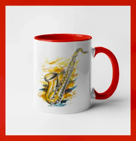 Saxofón maľovaný