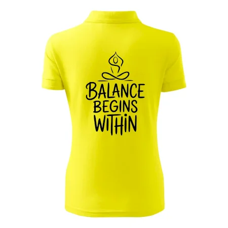 Balance begins within nápis