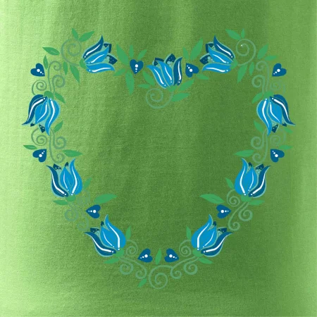 Modré tulipánové srdiečko (Pecka design)