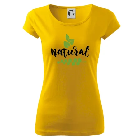 Natural - nápis v listoch