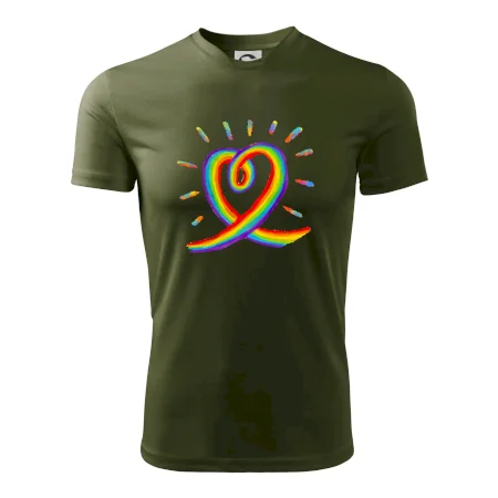 Srdce pride dúha kreslená