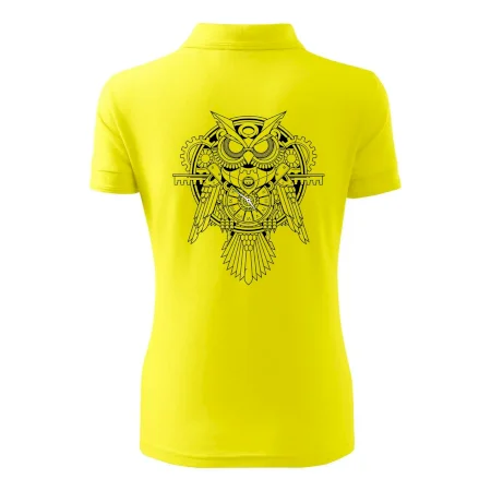 Steampunk sova čiernobiela