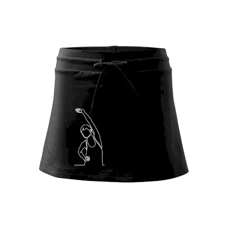 Preťahujúca sa žena jedným ťahom