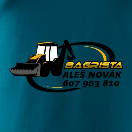 Bagrista v kruhu - vlastný nápis
