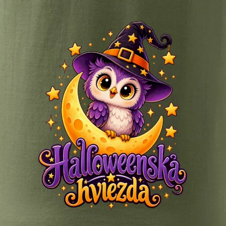 Halloweenska hviezda - sovička na mesiaci