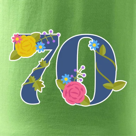 Kvetinové číslo kreslené - 70