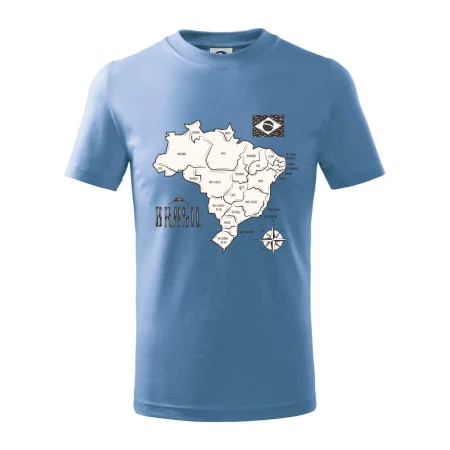 Brazília mapa s názvami regiónov