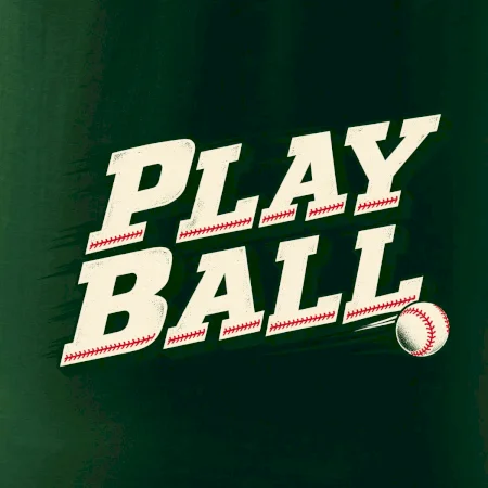Play ball retro sportovní nápis