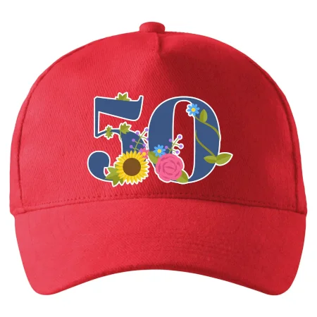 Kvetinové číslo kreslené - 50