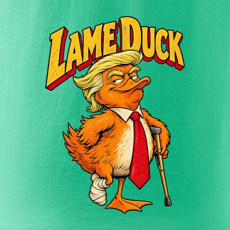 Trump jako kulhající kachna retro komiks
