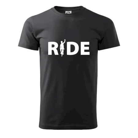 Ride - nápis s cyklistom