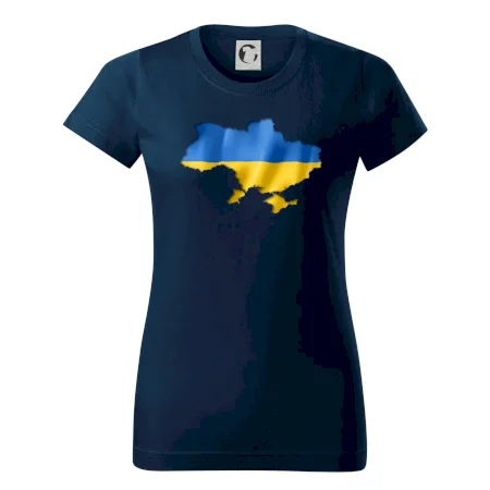 Ukrajina vlajka mapa