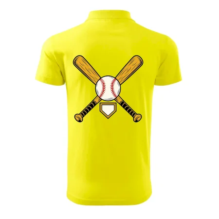 Zkřížené baseballové pálky a míček