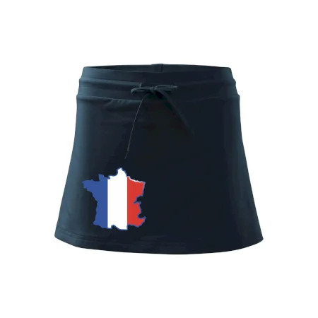 Francúzska vlajka mapa obrys