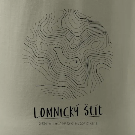 Lomnický štít - vrstevnice v kruhu