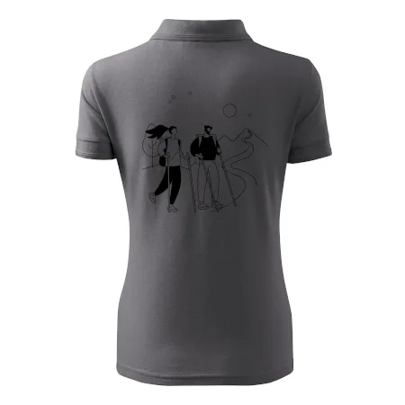 Kreslený pár na výlete
