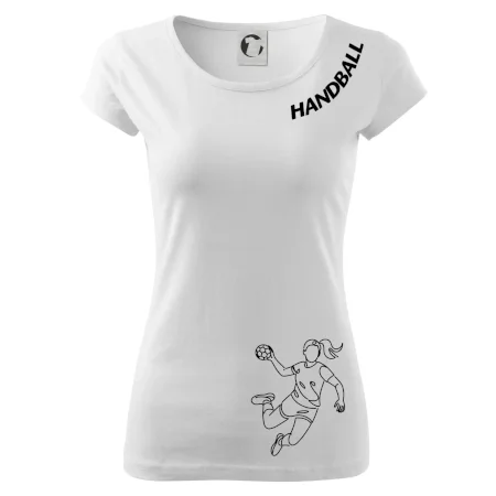 Handball nápis šikmo - dievča