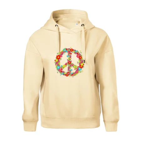 Peace symbol červené kvety