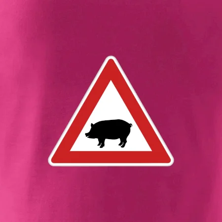 Dopravná značka - Pozor prasa domáca