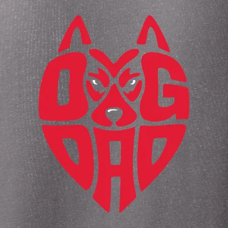 Dog dad nápis v hlavě