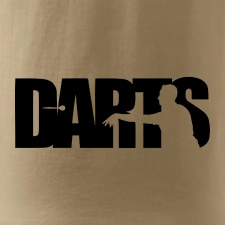 Darts - nápis so šípkarom