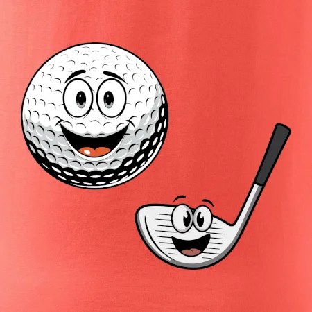 Parové tričko - Golfová palica a loptička
