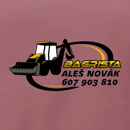 Bagrista v kruhu - vlastný nápis