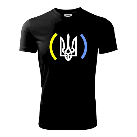 Ukrajina trojzubec s farbami