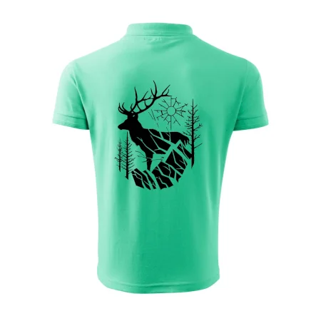 Jeleň v lese krivky