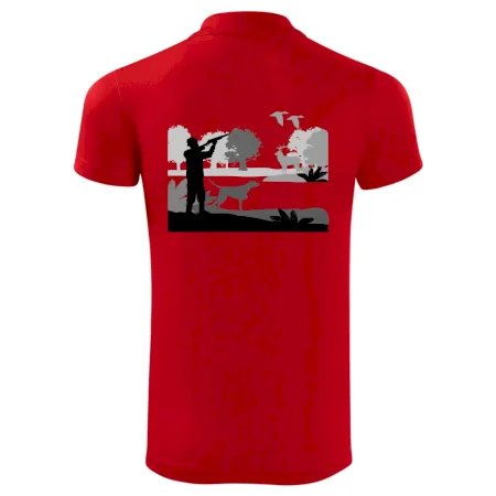 Lovec a stavač v lese