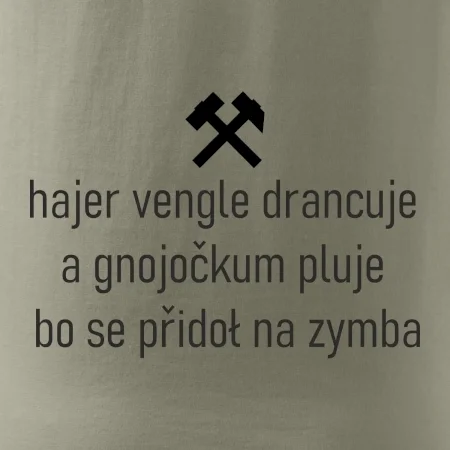 Hajer vengle drancuje a gnojočkum pluje bo se přidoł na zymba