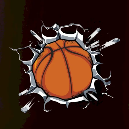 Basketbal lopta v triku