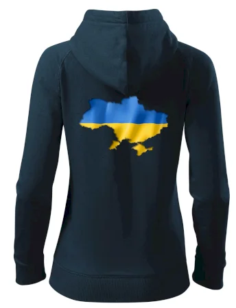 Ukrajina vlajka mapa