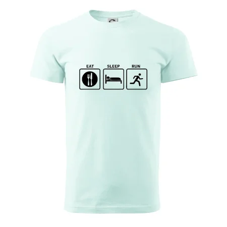 Eat sleep run štvorce