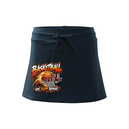 Basketbalový kôš s loptou eat sleep repeat