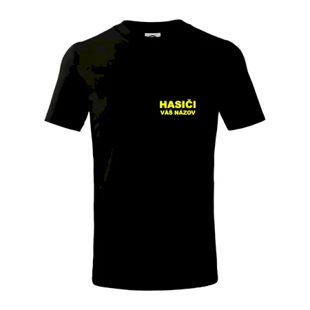 Hasiči - žltý nápis - váš názov zboru