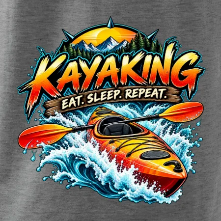 Kajak v divoké vodě eat sleep repeat