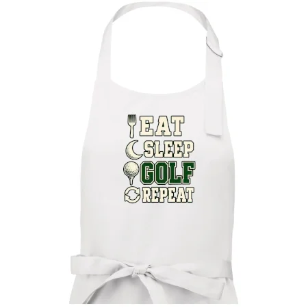 Eat sleep golf repeat typografie