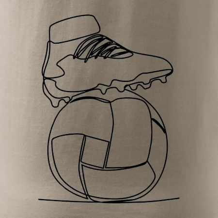 Futbalová lopta kopačka jedným ťahom