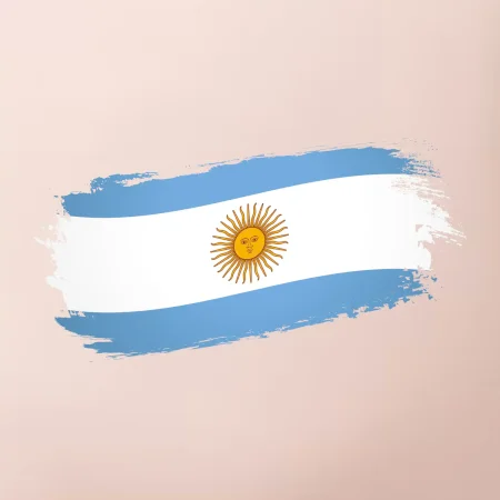 Argentína vlajka obhrýzaná