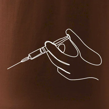 Ruka a injekcia jedným ťahom