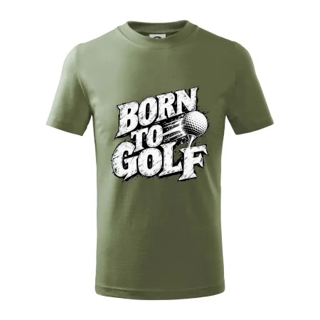 Born to golf černobílý drsný potisk