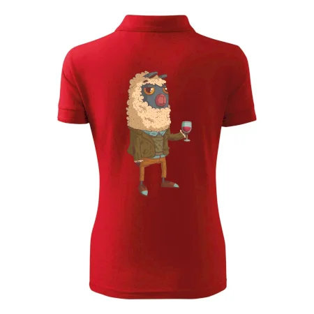 Alpaka s vínom muž