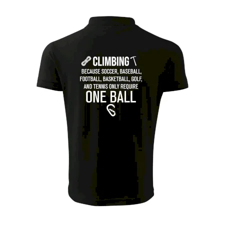 Climbing beacause one ball