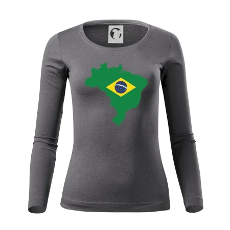Brazília vlajka v mape