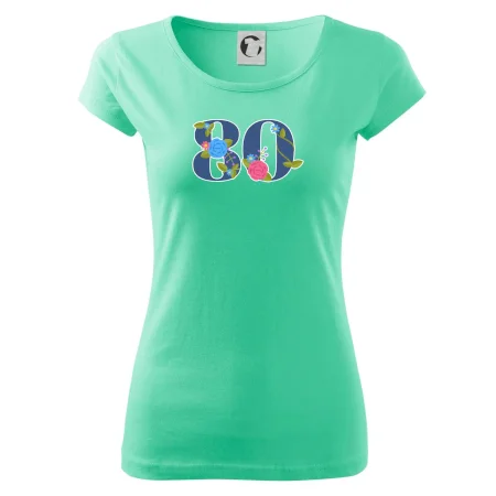 Kvetinové číslo kreslené - 80