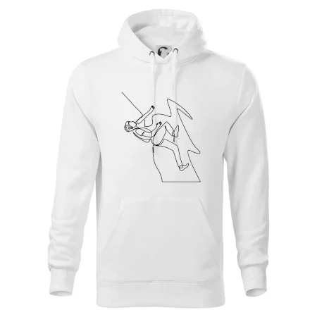 Lezec na skale jedným ťahom