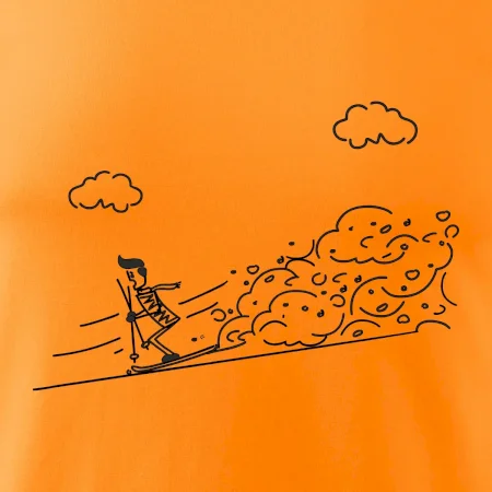 Kreslený lyžiar na horách