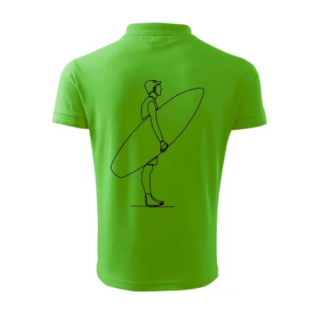 Surfer stojaci jedným ťahom